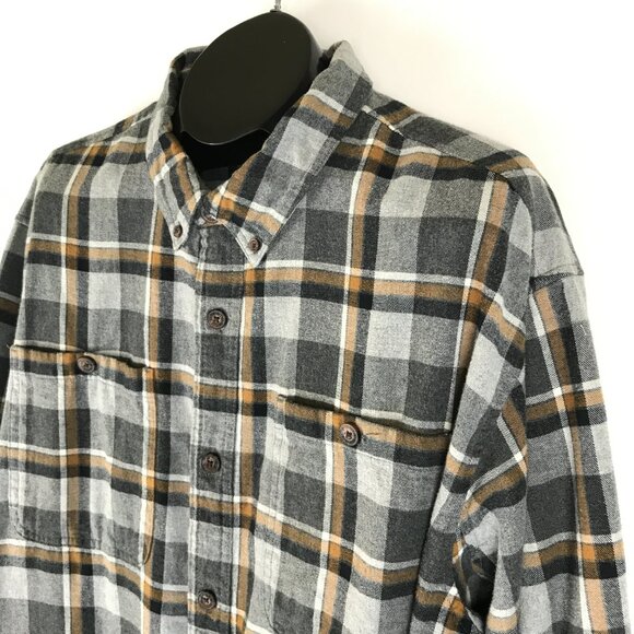 Duluth Trading Co Free Swingin' Flannel Relaxed Fit Shirt Men's 2XL Plaid Cotton - Picture 5 of 13